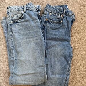 Two H&M Mom Blue Denim Jeans